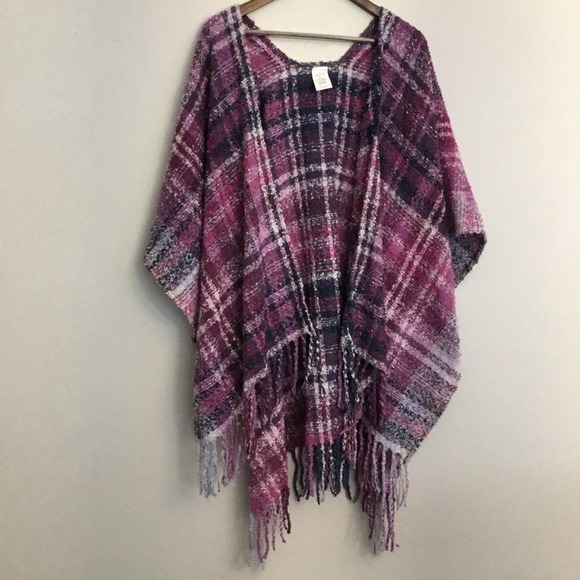 Woolrich Plaid Cozy Blanket Wrap With Fringe Trim OS - Picture 1 of 7